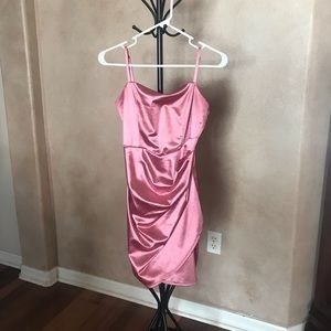 Homecoming Dress - Rose satin evening dress